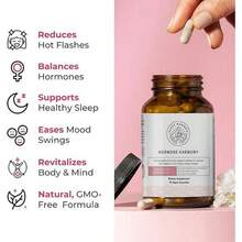 Hormone Harmony Capsules For Women – Natural Menopause Support, Balance Mood & Sleep, Scientifically Tested Vitamin Supplement For Hormonal Health & Wellbeing – 72 Caps - mặc định - Xem 5