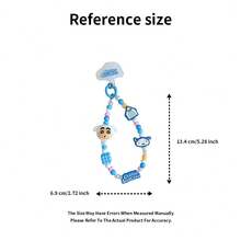 蜡笔小新套装：超人小新手链扣和串珠手机挂饰，DIY 可爱动漫配件，手机/包/相机防丢带，耐用，怀旧收藏品，情侣/粉丝的完美礼物，跨境热销 - 彩色 - 查看 5