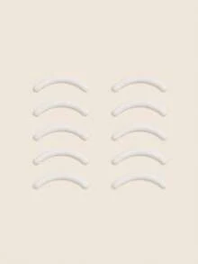 1 Set Stainless Steel Eyelash Curler With 10 Replacement Pads, White Handle Rose Gold Manual Eyelash Curler, Continuous Curling Without Pinching, Makeup Tool, Beauty Tool, Eye Tool, False Eyelash Tool, Easy To Replace Pads, Durable, Unisex, Suitable For Home And Commercial Distribution - Multicolor - View 8