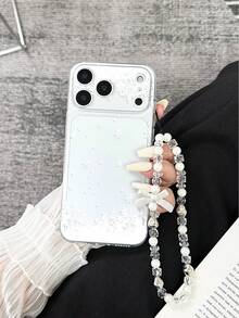 1 pezzo Custodia per telefono dipinta con fiocco di neve trasparente, antiurto, con accessorio braccialetto fatto a mano con perline, compatibile con iPhone 17pro/17Air /17/17promax16/11/16pro/16plus/16promax/16e/15Promax/13/14/12/XS/XR/7G/8P, Galaxy S25/S25PLUS/S25 Ultra/A16/A36/A26/A56/A50/A12, versione internazionale, non la versione domestica - Multicolore - Visualizzare 5