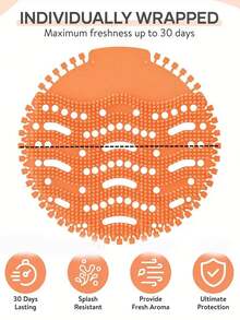 Anti-Clog & Deodorizing Urinal Filters - Fresh Air Odor Eliminators Plastic Urinal Mats With Long Bristles 3D Wave Odor Protection Urinal Mats For Public Restrooms Home School Use And Shopping Centers Plastic Material Bathroom Hygiene Essentials | Modern Bathroom Design | Plastic Urinal Inserts Bathroom Decor - Multicolor - View 7