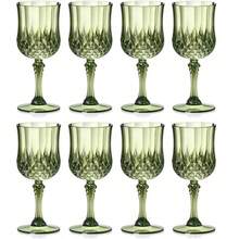 1/3/6/12/24 piezas Vasos de vino reutilizables con relieve vintage, Vasos de champán y cócteles resistentes, Vasos para jugo, Adecuados para fiestas, bodas