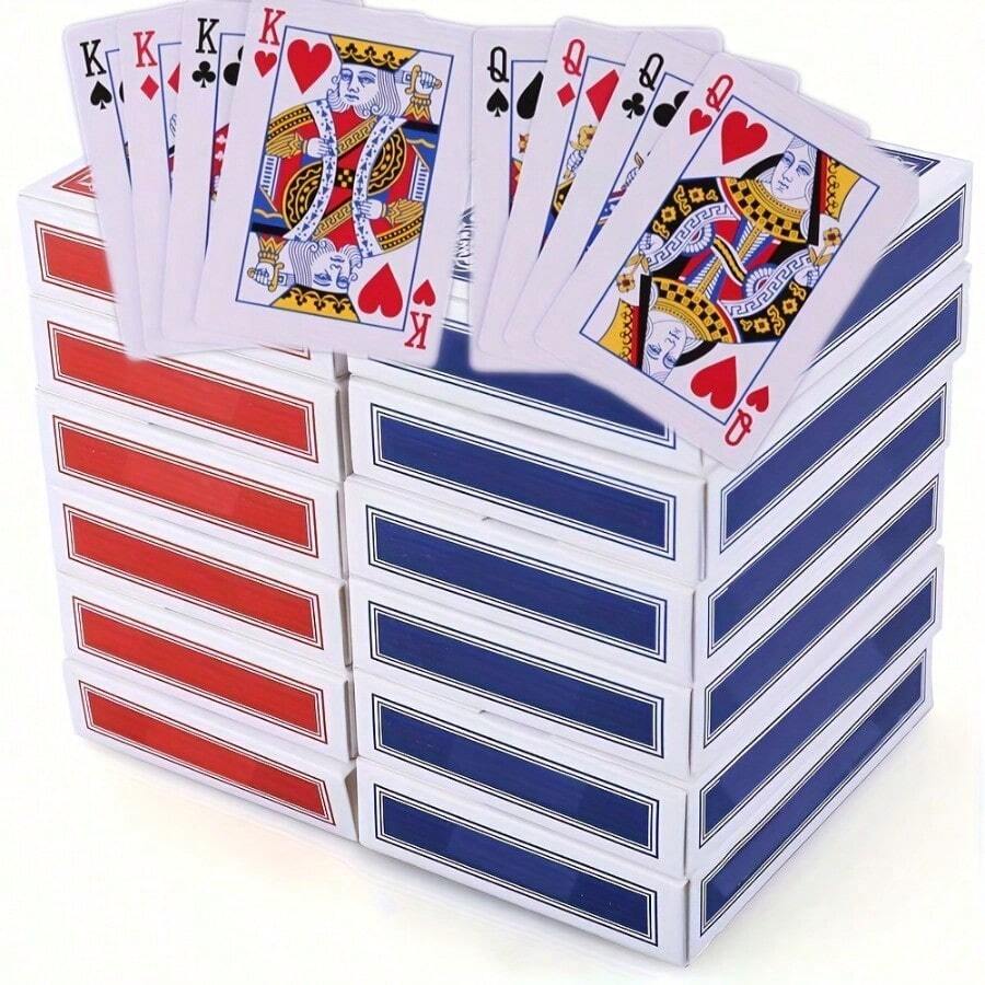 Playing Cards, 2/4Pack, Decks Of Cards Bulk, Poker Size, Standard Index, Card Game, 2 Blue And 2Red, Poker Cards, Christmas Family Games Christmas Gift - 1 Blue 1 Red - View 1