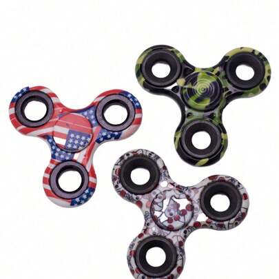 Juguete Para Ansiedad Estrés Spinner Camuflaje Antiestres Spinner de Dedo Color Aleatorio
