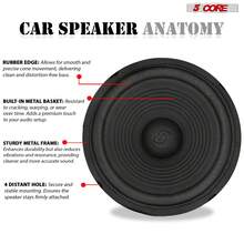 5 Core 8" Subwoofer 500W Car Audio 4Ohm Sub Woofer Speaker - 黑色 - 查看 6