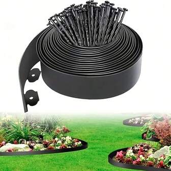 10M/33FT, Grass And Stone Isolation Belt, Landscaping Isolation Belt, Retaining Board, Lawn Garden Fence, Tree Circle Isolation Belt, Root Separation Belt Flower Bed Edge Decoration