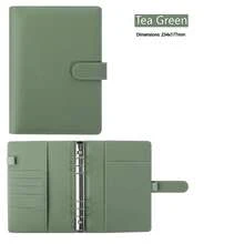 A5/A6 Size PU Leather 6-Ring Binder Notebook, 2026 Fashion Design, Personal Planner Cover, Magnetic Closure, Suitable For Office Workers, Students, Teachers, Journaling Enthusiasts, Business Professionals, Office, Study, Classroom, Commute, Home Desk, Schedule Planning, Note-Taking, Document Storage, Magnetic Closure To Prevent Page Loss