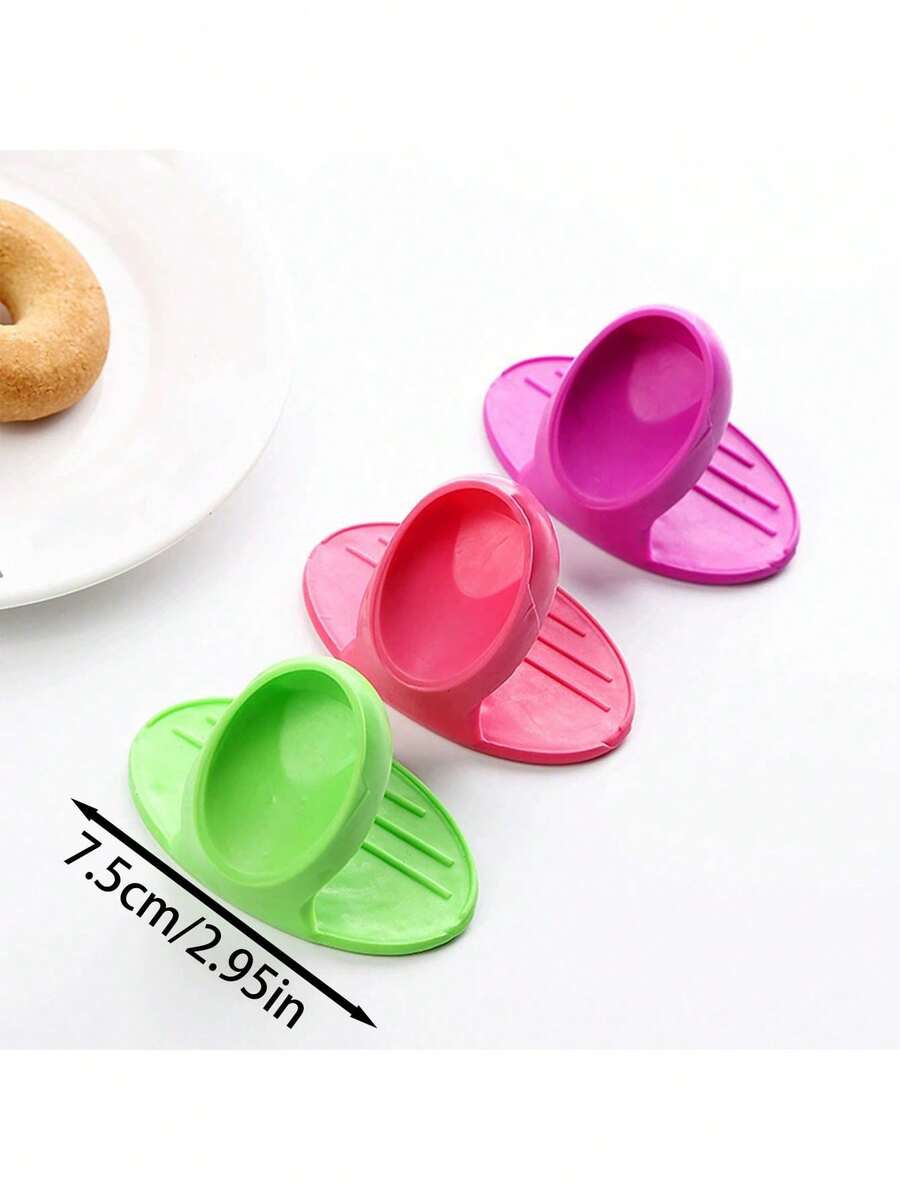 耐热烤箱手套，方形防滑手柄，适用于烤箱和微波炉，处理热锅，烘焙用途，耐热指套，现代厨房工具，硅胶厨房隔热指套 - 彩色 - 查看 1