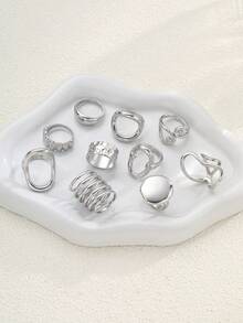 Women Ring Sets - Silver - View 4