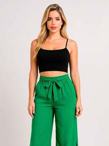 Swisz Women Pants - Màu xanh lá cây đậm - Xem 4