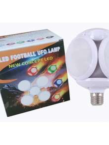 Lámpara de techo plegable con bombilla LED en forma de abanico LE072 lámpara LED para sala dormitorio oficina iluminación moderna eficiente montaje rápido consumo bajo decoración hogar - Blanco - Ver 3