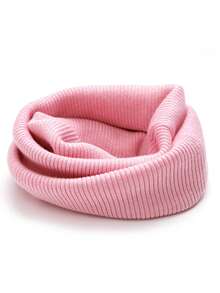 1pc Unisex Solid Color Wool Ribbed Thick Knit Neck Warmer Scarf, Fashionable Versatile Neck Protector For Autumn/Winter - Multicolor - View 20