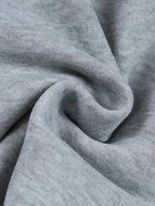 Conjunto de 2 sudaderas y pantalones casuales de talla grande para mujer, sudadera con capucha y pantalones deportivos rosas con estampado de raíz de loto, cómodo. - Gris - Ver 6