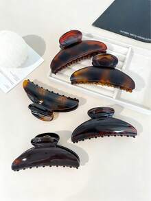 1pc/3pcs Set Minimalist Semi-Circle Hair Clips, Women Fashion Hair Claws, Elegant Hair Accessories Suitable For Buns, Hair Clips, Hair Pins, Hair Claws, Hair Claw Clips - Multicolor - View 10