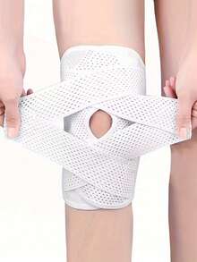 可调节运动护膝透气弹性护膝压缩膝盖支撑男女柔软绷带膝盖包裹运动护具适用于跑步健身房户外徒步健身骑行旅行家庭办公室学校健身房配件理想礼物