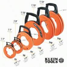 Klein Tools 56331 Steel Fish Tape 1 8Inch X 50Foot