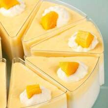 30 Stück/10 Stück durchsichtige Dreieck Dessertbecher - wiederverwendbare Kunststoffbehälter geeignet für Pudding, Mousse, Joghurt, Gelee und Kuchen, ideal für Party, Catering, Hochzeit und Feiertags-Dessertpräsentation (spülmaschinenfest), wiederverwendbar - Verschiedenfarbig - Übersicht 7