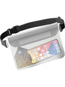 Canotagio Bolsa Impermeable/Cangurera Sumergible a Prueba de Agua Tamaño. Perfecta para Deportes, Senderismo, la Playa y la Alberca. Disponible en 3 Colores. - Transparente - Ver 3