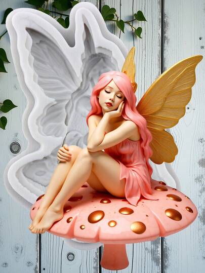 Moldes de silicona con diseño de hadas florales, molde para fondant, caramelos, decoración de pasteles, decoración de cupcakes, arcilla polimérica, pasta de goma