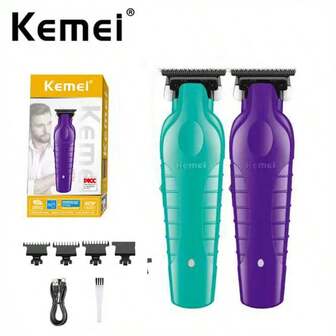 KEMEI KM-2299 Professional Cordless Hair Clipper Kit | Achieve Barber-Level Precision At Home With This All-In-One Set, Featuring USB Fast Charging, Long-Lasting Battery & Multiple Attachments
