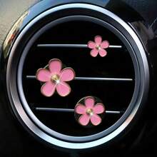 3 chiếc kẹp trang trí cửa gió ô tô hình hoa cúc hợp kim nhiều màu sắc dùng để trang trí nội thất ô tô, sản phẩm trang trí máy lạnh ô tô - 3 bông hoa kim loại - Xem 9