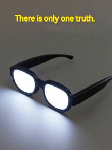 1pc Glow-In-The-Dark Glasses, Reflective Glasses, LED Sci-Fi Glow Glasses, Futuristic - Multicolor - View 3