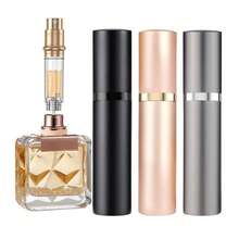 1pc Redesigned Perfume Spray Bottle, Portable Perfume Refillable Atomizer, Bottom Fill Mini Spray Travel Perfume Bottle, Pump Fills Directly From The Bottom Without Removing The Cap, 100% Pure Glass Inner Bottle, With A Visible Window So You Can Easily Know How Much Perfume Is Left, Available In 5ml / 8ml /10ml