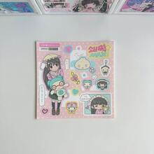 卡通女孩人物贴纸，可爱酷炫女孩贴纸，INS 风格人物贴纸，适合 DIY 剪贴簿，多人物卡通设计，自粘装饰贴纸，适用于剪贴簿、相册、行李箱/笔记本电脑/滑板/吉他/冰箱/头盔/日历，可作为生日和节日礼物 - 彩色 - 查看 6