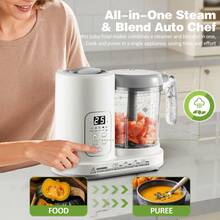 Baby Food Maker Pro Steamer Blender: 4 In 1 Auto Steam Blend And Puree Maker With Self-Clean For Healthy Baby And Toddler Meal Prep - White - View 5