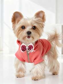 6件套创意红色花卉宠物领结，适合小型犬猫，是情人节主题婚礼和万圣节的完美之选，款式多样。