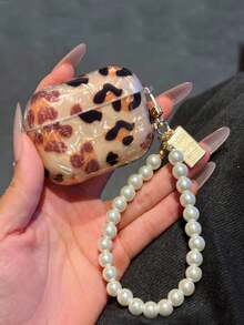 Airpod Pro 3 Protective Case, Shell/Leopard Print Pattern, Apple Bluetooth Earphone Cover With Lanyard, Soft Case For Airpod 1/2, Airpod Pro 2 & 3 - Gold - View 28