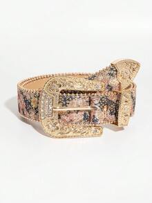 Palace-style Glitter Flower Prints