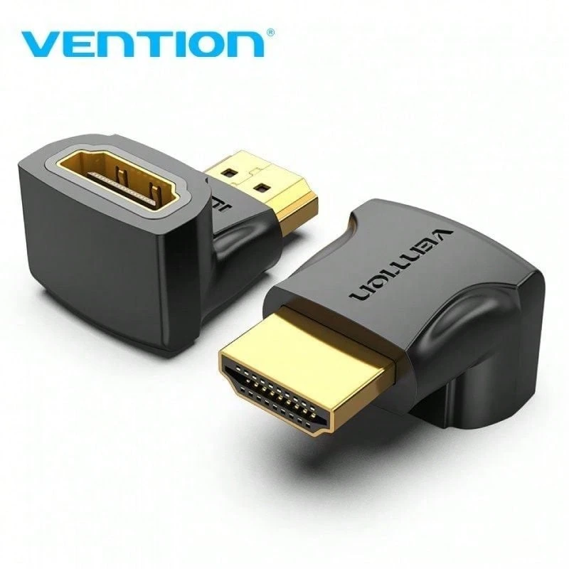 Adattatore HDMI Vention 4K 90º AIOB0/ HDMI maschio - HDMI femmina - nero - Visualizzare 1