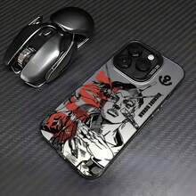 Funda para teléfono con diseño moderno de personaje de compatible con modelos de 17, 16E, 16, 15, 14, 13, 12, 11 Pro X RXS 8 Plus.Presenta un acabado mate, diseño anti-caídas y estampados de dibujos animados, proporcionando una protección elegante para smartphones.Es17 17promax. - Negro - Ver 2
