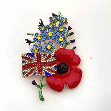Vergiss nicht Mohnblume Brosche UK Gedenk Abzeichen Geschenk Weihnachten