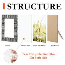 1pc Modern Minimalist Line-Style Classic Gallery Photo Frame, Black & Gray Frame Body, Excellent Quality, Displays 3.5x5", 4x6", 5x7", 6x8", 8x10" Photos, Horizontal & Vertical Display, Suitable For Study, Bedroom, Living Room