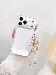 1 pezzo Custodia per telefono dipinta con fiocco di neve trasparente, antiurto, con accessorio braccialetto fatto a mano con perline, compatibile con iPhone 17pro/17Air /17/17promax16/11/16pro/16plus/16promax/16e/15Promax/13/14/12/XS/XR/7G/8P, Galaxy S25/S25PLUS/S25 Ultra/A16/A36/A26/A56/A50/A12, versione internazionale, non la versione domestica - Multicolore - Visualizzare 2