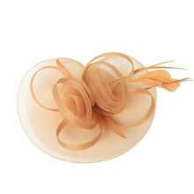 Fascinators For Women Tea Party Headband Hats Cocktail Flower Mesh Feathers Headwear Hair Clip For Wedding, Derby Hat