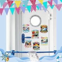 Fall Cruise Door Magnet - 16 Pcs Halloween Large Ship Decorations Funny Mailbox Covers Magnetic Cute Blue Pumpkin Cabin Anchor Stateroom Stickers Decals For Fridge Refrigerator Party Decor - 家庭裝-9件套 - 查看 4
