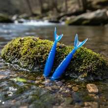 Isca artificial Pesca Soft Lopes Xtreme Move 9 cm 3 Unidades Tucunaré Traíra Robalo Dourado - Azul Perola - Visão 7