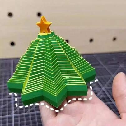 2025 New 3D Printed Toy Christmas Tree, Carrot Tower Stress Relief Toy, Spiral Octagon Healing Desktop Decor, Holiday Gift, Birthday Gift, Christmas Gift, Perfect Gift