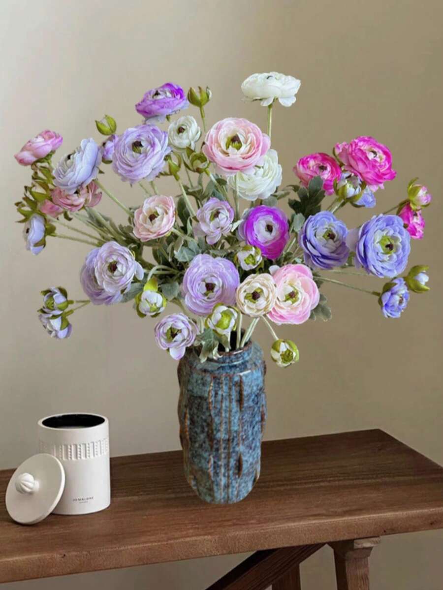 Sztuczna piwonia z 4 kwiatami i 2 pąkami – wysokiej jakości jedwabny materiał, realistyczny dotyk, elegancki wzór kwiatowy – sztuczna dekoracja kwiatowa do domu, bukiety ślubne, centralne elementy stołu jadalnego, zaręczyny, bankiety, randki, rekwizyty fotograficzne, wieńce, tła ślubne – idealne na Walentynki, imprezy i całoroczne dekoracje