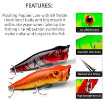 1/3pcs 3.5 Inch 3D Floating Crankbait Fishing Lures With Rattle, Mixed Colors, ABS And High Carbon Steel, Targeting Pike, Bass, Salmon