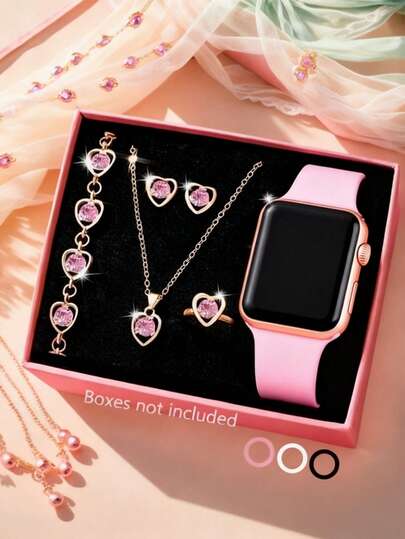 Set de 6 piezas de relojes de silicona con diseño de dibujos animados adorables y de moda, con LED electrónico, adecuado para adolescentes y estudiantes, excelente como regalo para Fin de Año, Día del Soltero, Cumpleaños