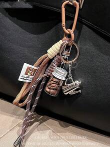 Handmade Coffee Series Pendant, Real Coffee Bean Iced Americano Shaped, Multifunctional Metal Coffee Pot Keychain, Can Be Used As Car Pendant, Backpack Decoration, Handbag Accessory, Suitable For Both Men And Women, An Ideal Gift For Y2K Autumn Season - Multicolor - View 14