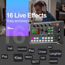 Podcast Equipment Bundle Audio Interface, DJ Mixer, BM-800 Condenser Microphone, Studio Equipment With Mic Arm, Streaming, Voice Over, Singing, PC - Black - View 11