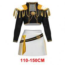 NetHong Kids Girls Rumi Zoey Mira Cosplay K.Pop Demon Hunters Cosplay Costume Black Golden Role Playing Outfit Suit Halloween