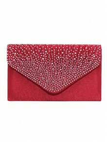 4-częściowy zestaw damskich, modnych, uniwersalnych, eleganckich, kryształowych torebek wieczorowych, naszyjników, kolczyków i bransoletek, akcesoriów imprezowych