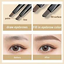 Lápiz de cejas impermeable y a prueba de sudor ultra fino - Color medio 03# - Ver 11