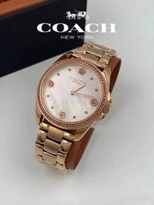 Coach Greyson Rose Gold Steel Mother Of Pearl & Stone Dial Women's Watch - Rose Gold - View 7